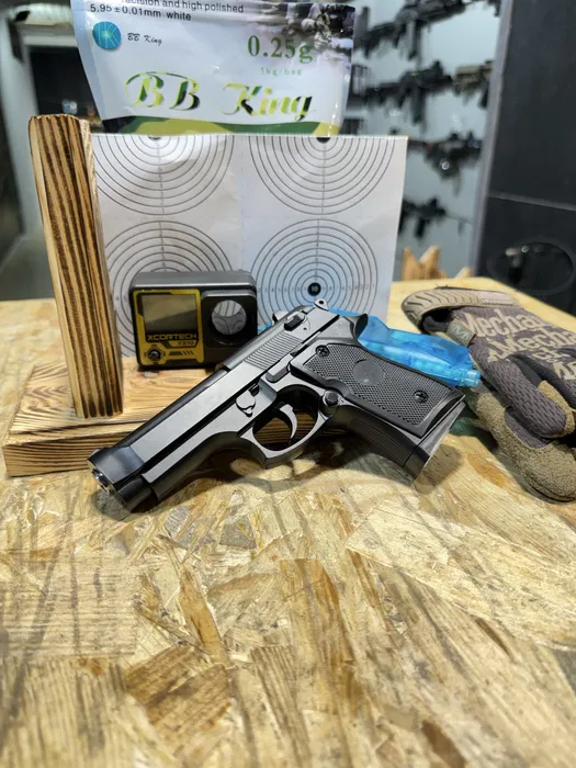 Іграшковий металевий пістолет Beretta M92FS mini ZM21 Cyma кульки 6мм