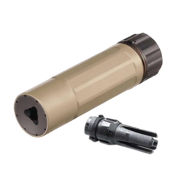 Страйкбольний глушник 5KU QD Suppressor 5KU-315 Tan 14мм CCW