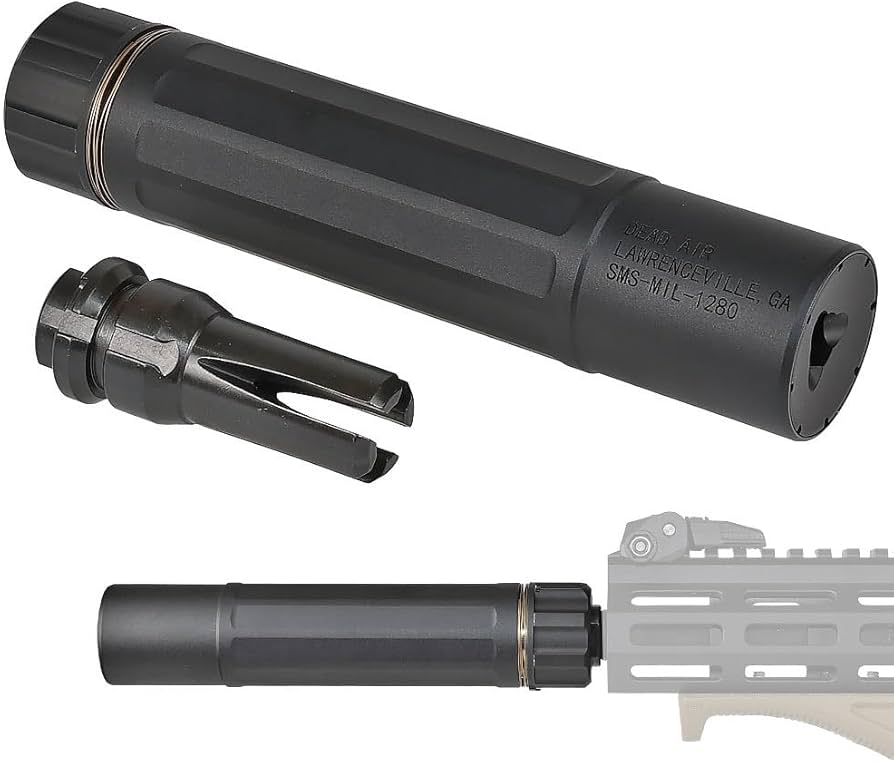 Страйкбольний глушник 5KU QD 315 Black 14мм CCW - Зображення 3