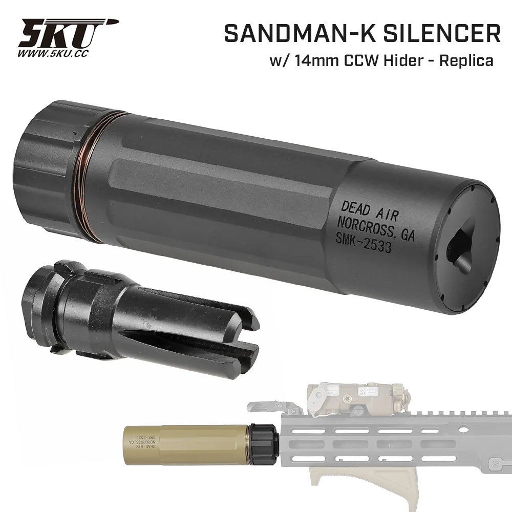 Страйкбольний глушник 5KU QD 315 Black 14мм CCW