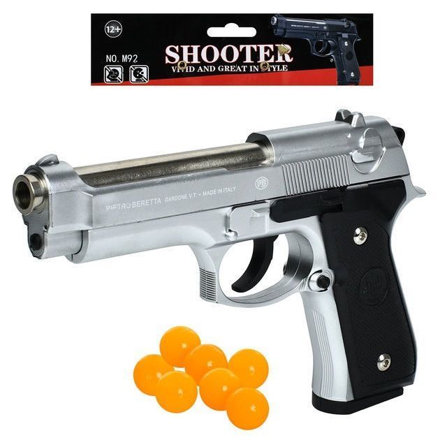 Іграшковий пластиковий пістолет Beretta M92A PRO+ 500 кульок - Зображення 6