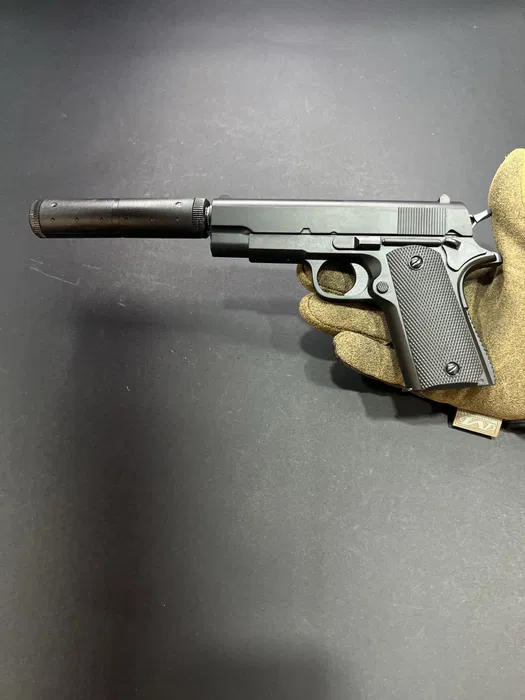 Іграшковий металевий пістолет з глушником Colt Double Eagle — V2+ - Зображення 8