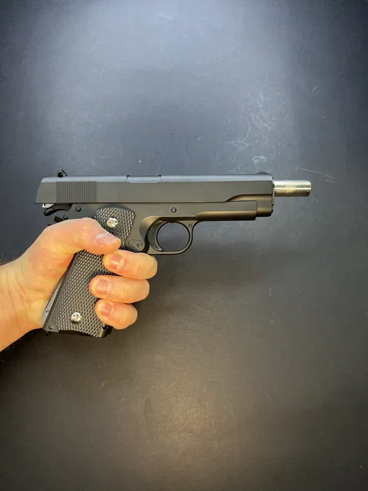 Іграшковий металевий пістолет Colt 1911 PRO — V14 Vigor, 6 мм, пружинний - Зображення 2