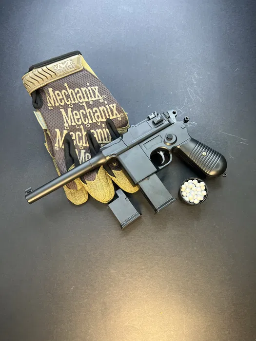 Іграшковий металевий пістолет Mauser C96 — V10 Vigor