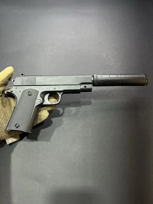 Іграшковий металевий пістолет з глушником Colt Double Eagle — V2+ - Зображення 7