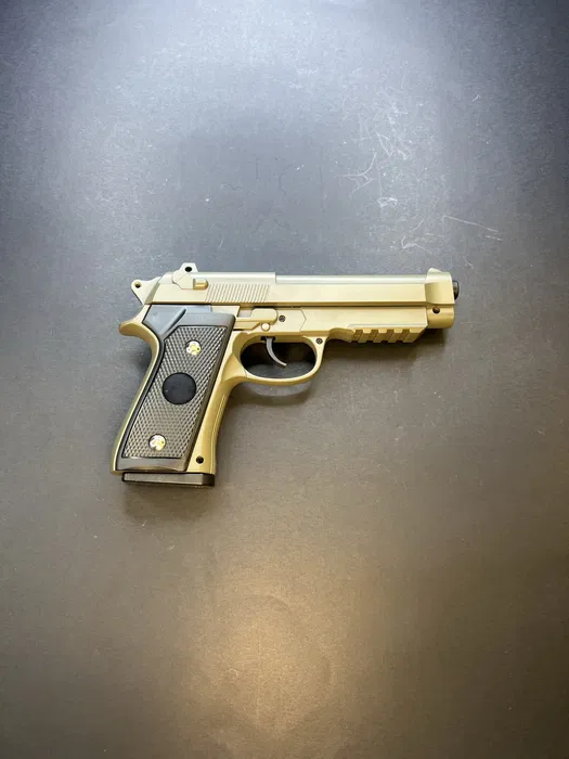 Іграшковий металевий пістолет Beretta M9A3 койот — V22 TAN Vigor, 6 мм, пружинний - Зображення 7