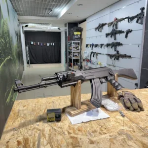 image Іграшковий пластиковий автомат AK47 0808CC пружинний з лазером 87 см