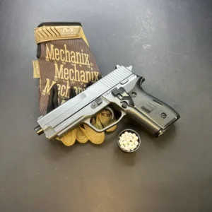 Іграшковий металевий пістолет SS P226 сріблясто-сірий — V12 Vigor 6 мм пружинний
