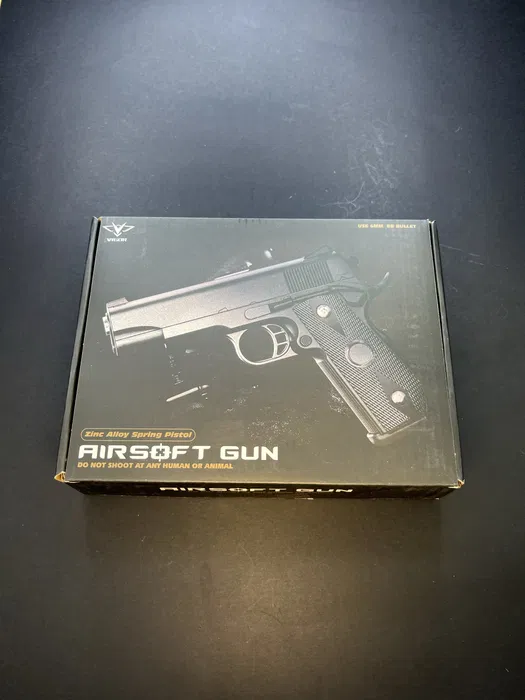 Іграшковий пістолет SW1911 сріблясто-сірий — V9 Vigor, 6 мм, пружинний - Зображення 8