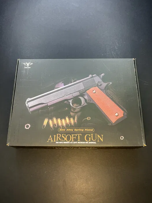 Іграшковий металевий пістолет Colt 1911 PRO — V14 Vigor, 6 мм, пружинний - Зображення 8
