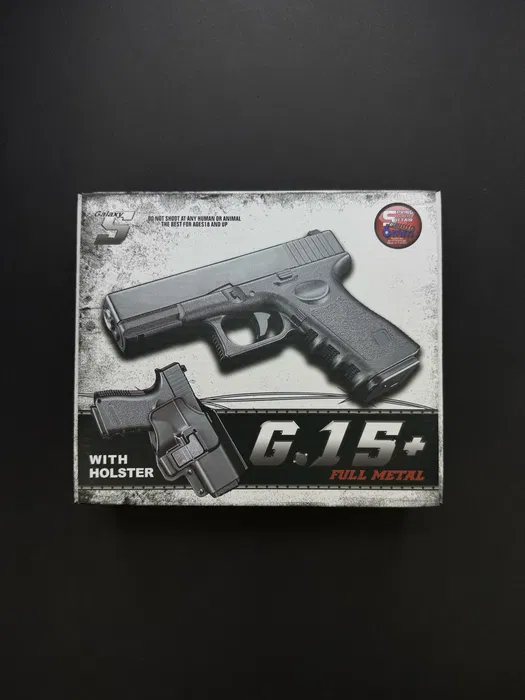 Іграшковий металевий пістолет з кобурою Glock 19 — модель G15+ Galaxy - Зображення 3
