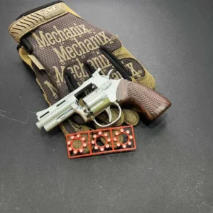 image (8) Іграшковий металевий револьвер Colt Cobra срібний, на пістонах (арт. C2001B)
