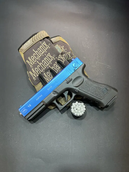 Іграшковий пластиковий пістолет Глок 17 G18 Blue + 500 кульок