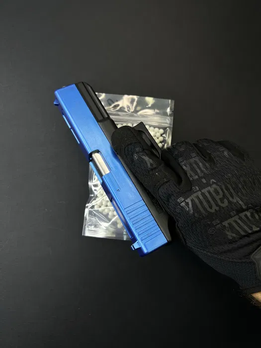 Іграшковий пластиковий пістолет Глок 17 G18 Blue + 500 кульок - Зображення 5